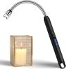 Candle Lighter with 360° Flexible Neck & Safety Lock, Windproof USB Rechargeable Electric Lighter Gift Sets