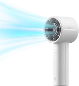 Handheld Turbo Fan, 5000mAh Rechargeable Portable Fan, Up to 28H Runtime, 5-Speed Powerful Airflow (Color: Gray   LED Display)