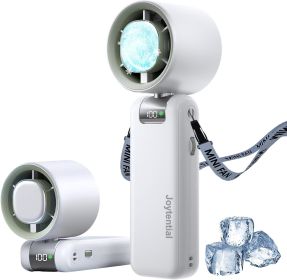 Portable Handheld Fan, Turbo Hand Fan with 1-100 Speed Adjustable USB Rechargeable, Powerful Instant Cooling Personal Mini Fan for Travel, Outdoor (Color: White)