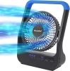 Battery Powered Fan, Long Lasting Battery Operated Fans for Camping, Portable D-Cell Desk Fan with Timer, 3 Speeds, Whisper Quiet, 180° Rotation