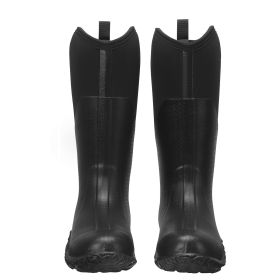 Men's Rubber Boots, Protective Footwear, Waterproof Anti Slip Hunting Boots, Gardening Insulated Mud Boots, Protective Footwear, Lightweight & Durable (size: Men-13, Style: Black Rubber Boots)