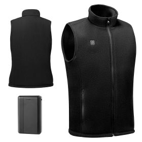 Heated Vest, Men Electric Heating Vest with 16000 mAh Battery Pack, 6 Heating Zones Lightweight Rechargeable Winter-Vest with 3 Levels (Default: Default)