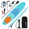 Inflatable Stand Up Paddle Board 10'6" Premium SUP W Accessories, Wood Color