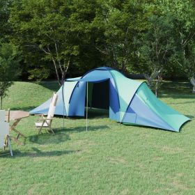 Camping Tent 6 Persons (Color: Blue And Green)