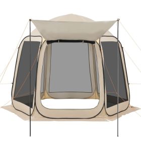 VEVOR Screen House Tent, Pop Up Screen Tent with Extended Awning, Portable Screened in Canopy with Carry Bag. (Option: 4-8 Person, size: 10 X 9.2 Ft)