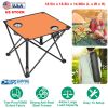 1Pc Foldable Camping Table Portable Picnic Table Lightweight Travel Desk with 2 Cup Holders Carrying Bag