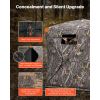 Hunting Blind, 270° See Through Ground Blind, 2-3 Person Pop Up Deer Blind for Hunting with Carrying Bag, Portable Resilient Hunting Tent