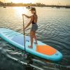 Inflatable Stand Up Paddle Board 10'6" Premium SUP W Accessories, Wood Color
