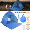 Pop Up Beach Tent Sun Shade Shelter Anti-UV Automatic Waterproof Tent Canopy for 2/3 Man w/ Net Window Storage Bag for Outdoor Beach Camping Fishing U