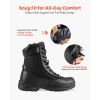 Men's Military Tactical Boots, 8 inch Combat Hiking Work Boots, Lightweight & Breathable Side Zipper Mens Motorcycle Interceptor Trooper Boot