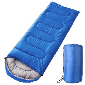 Camping Sleeping Bags for Adults Teens Moisture-Proof Hiking Sleep Bag with Carry Bag 32-50℉ for Spring Autumn Winter Seasons (Option: RoyalBlue)