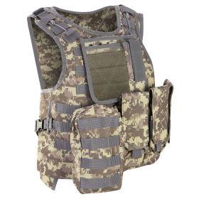Adults Tactical Vest Military Airsoft Paintball Vest Camouflage Combat Vest for Hunting Army Fans CS War Game (Option: CFL)
