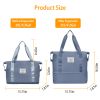 35L/9.2Gal Shoulder Travel Duffle Bag Folding Carry On Overnight Weekender Bag with Luggage Sleeve Waterproof Expandable Gym Tote Bag with Dry Wet Sep