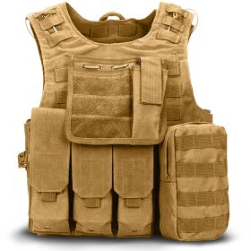 Military Tactical Plate Carrier Vest (Color: khaki)